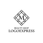 画像1: 幾何学的な豪華なMロゴ (1)