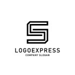 画像1: 幾何学的なSのロゴ (1)