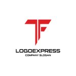 画像1: 幾何学的なTFのロゴ (1)