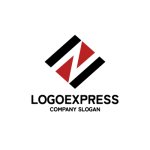 画像1: 幾何学的なN字ロゴ (1)