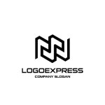 画像1: 幾何学的なNとSのロゴ (1)