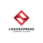 画像1: 幾何学的な正方形ロゴ (1)