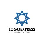 画像1: 幾何学的な八角形の星のロゴ (1)