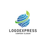 画像1: 地球と繋がるエコテクノロジーロゴ (1)