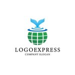 画像1: 地球とクジラのロゴ (1)