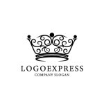画像1: ゴージャスな王冠のロゴ (1)