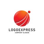 画像1: 目標に向かう抽象的な球体のロゴ (1)