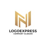 画像1: 豪華なゴールドNNロゴ (1)