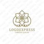 画像1: 豪華な花のロゴ (1)