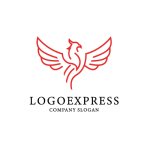画像1: 優雅なフェニックスのロゴ (1)