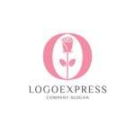 画像1: バラとOの優雅なロゴ (1)