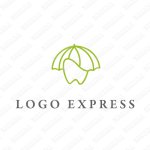 画像1: 傘の歯の緑のロゴ (1)