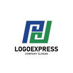 画像1: 信頼と成長を繋ぐ幾何学的なPJロゴ (1)