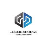 画像1: 連携と成長を示す六角形GDロゴ (1)