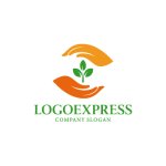 画像1: 芽を育てる手のロゴ (1)