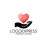 画像1: 愛情を込めた手のロゴ (1)