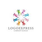 画像1: ハッピーな人々のロゴ (1)