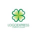 画像1: 幸せの四葉のクローバーロゴ (1)