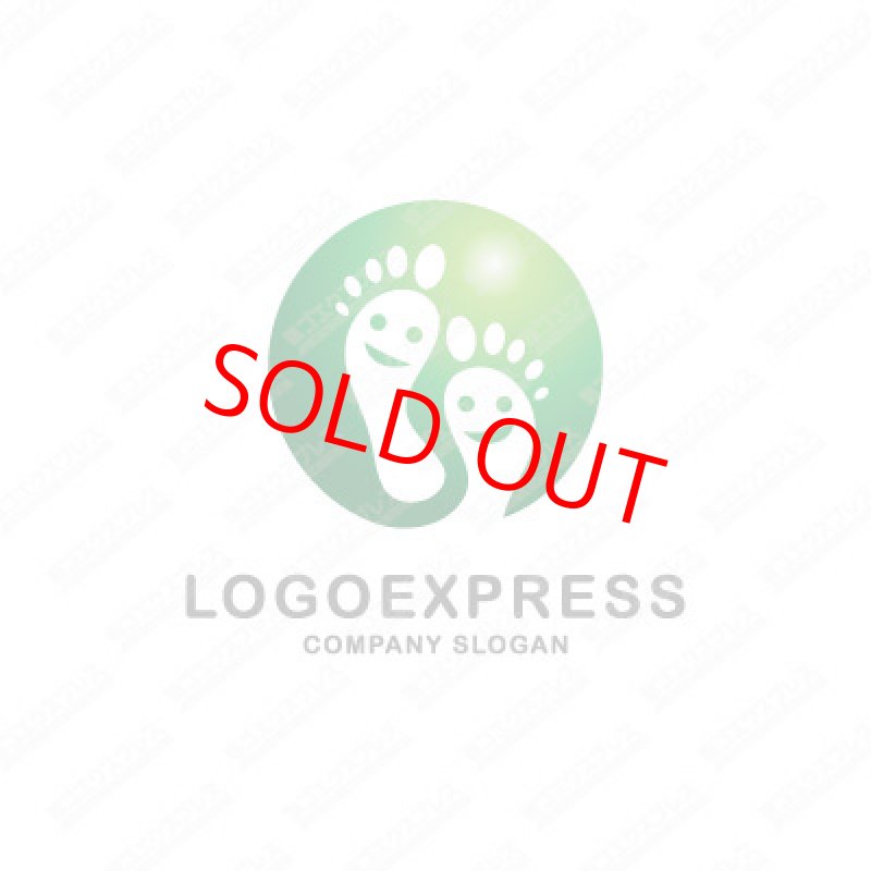 画像1: 幸せな足のロゴ (1)