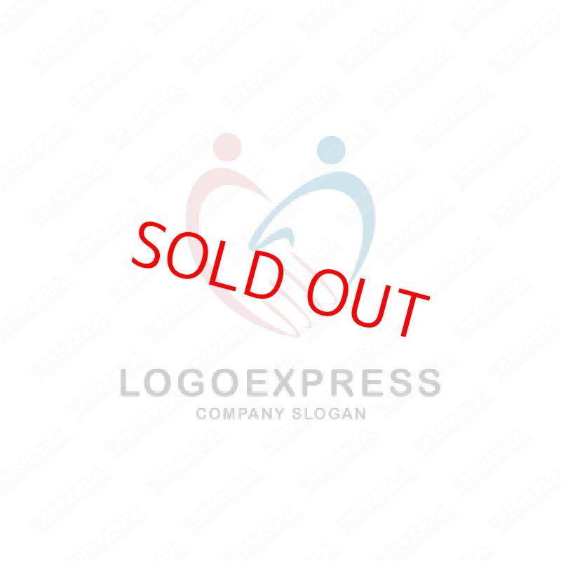 画像1: ハート、手、人、つながりをテーマとしたロゴ (1)