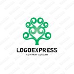 画像1: 草とハートのおしゃれなロゴ (1)