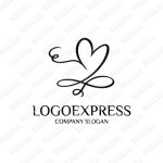 画像1: ハートの一筆書きのロゴ (1)