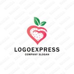 画像1: いちごとハートのロゴ (1)