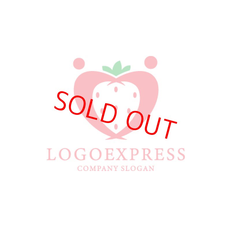 画像1: イチゴとハートのロゴ (1)