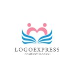 画像1: ハートと翼のロゴ (1)