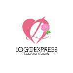 画像1: ハートとバラとLのロゴ (1)