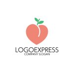 画像1: ハート桃のロゴ (1)