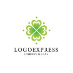 画像1: ハートとクローバーのロゴ (1)