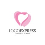 画像1: 二重ハートの優美なロゴ (1)