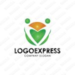 画像1: ハートと人々のロゴ (1)