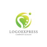 画像1: ナチュラルハートと人物ロゴ (1)