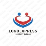 画像1: ハートと人のロゴ (1)