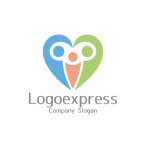 画像1: ハートと人のロゴ (1)