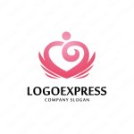 画像1: ハートと人の可愛らしいロゴ (1)