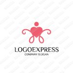 画像1: ハートのおしゃれなロゴ (1)