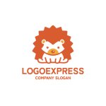 画像1: ハリネズミのかわいいロゴ (1)