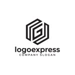 画像1: 六角形の幾何学的なG (1)