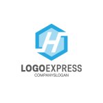 画像1: 六角形のHロゴ (1)