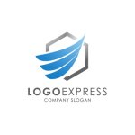 画像1: 六角形と翼の未来ロゴ (1)