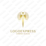 画像1: 天使をモチーフにした繊細で高級感のあるロゴ (1)