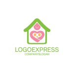 画像1: 家族愛とホームロゴ (1)