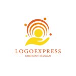 画像1: 温かい手と希望の光ロゴ (1)