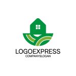 画像1: 自然と家を表すロゴ (1)