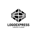 画像1: レンガ造りの家のロゴ (1)