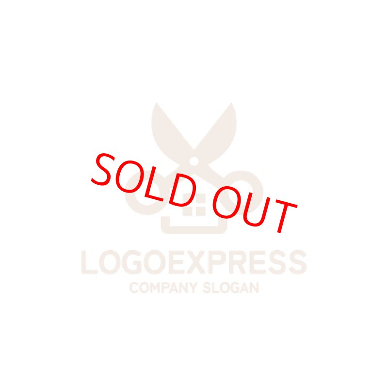 画像1: ハサミと家を組み合わせたロゴ (1)