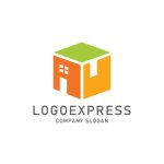 画像1: 家と箱を組み合わせたロゴ (1)